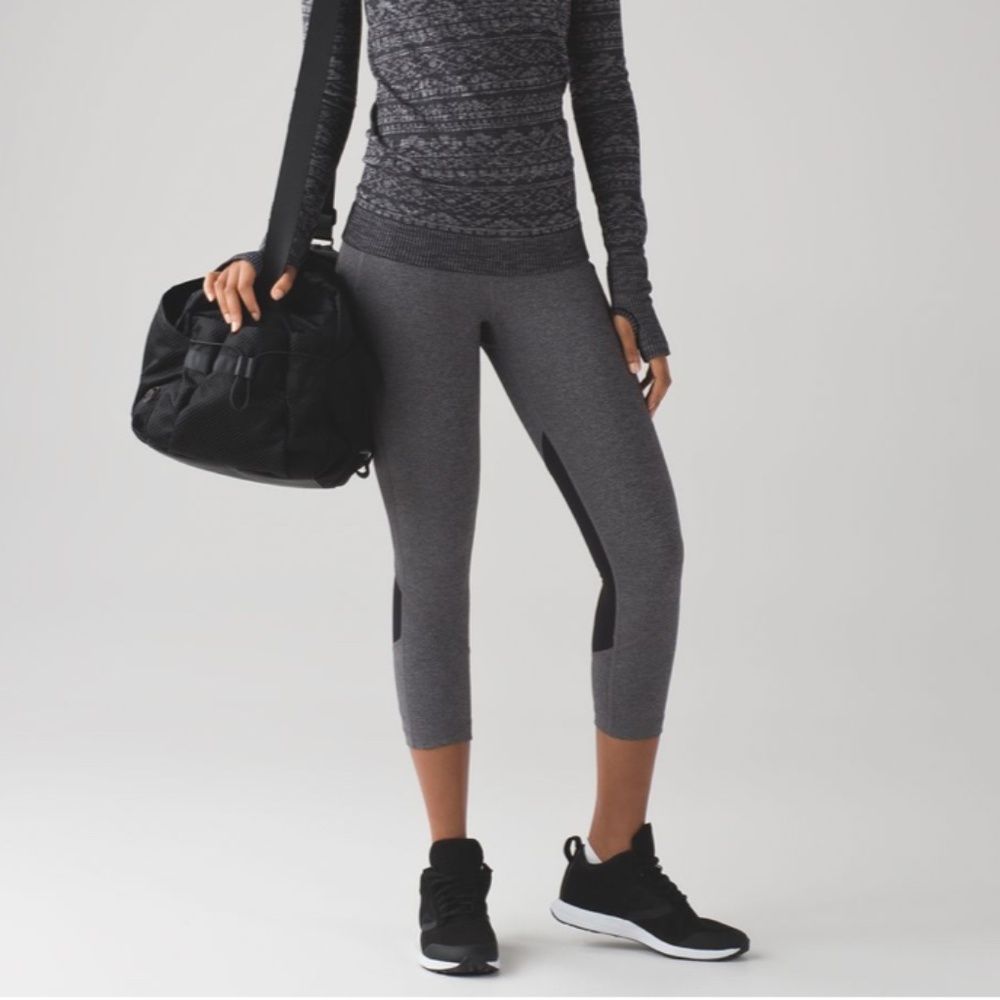 Lululemon Pace Rival Crop (22")  Black/Slate [10]